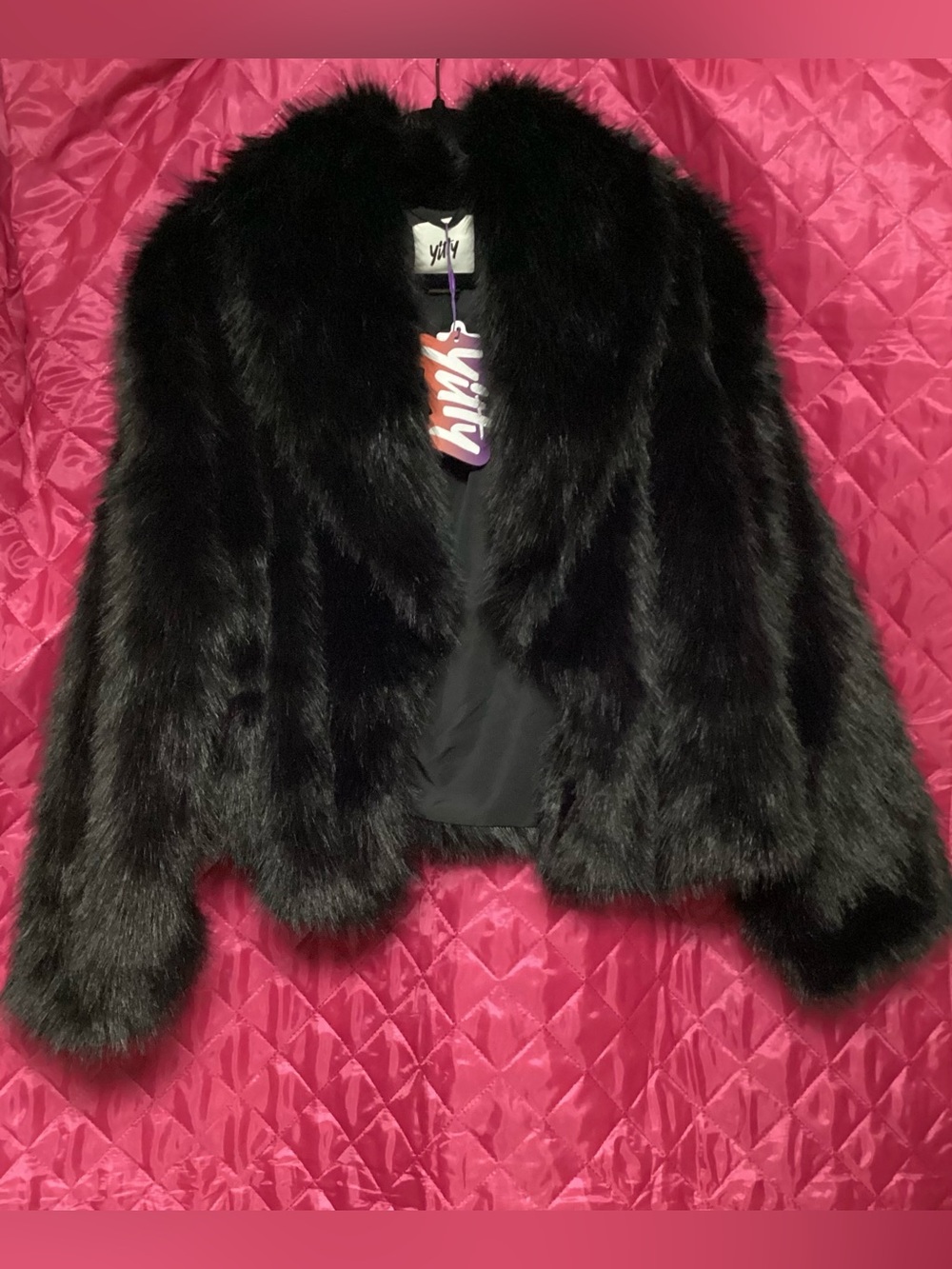 Fabletics Faux Fur Cropped Jacket